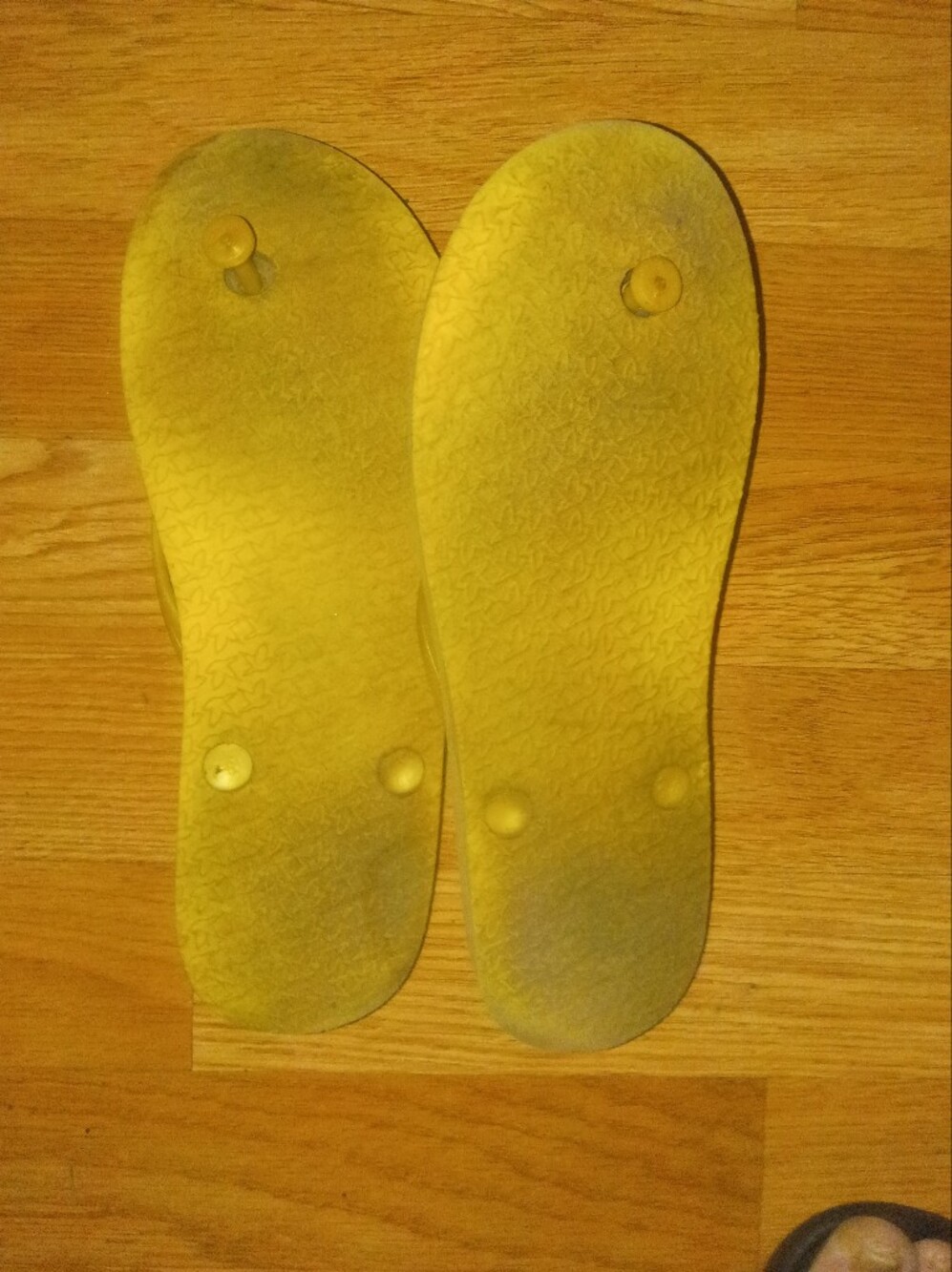 Yellow Rubber Flip Flops - Picture 3 of 3
